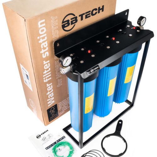 big_RBB2031B.SET.MANO System filtracji wody Big Blue 3×20″ 1″ - zestaw 3-stopniowy z manometrami
